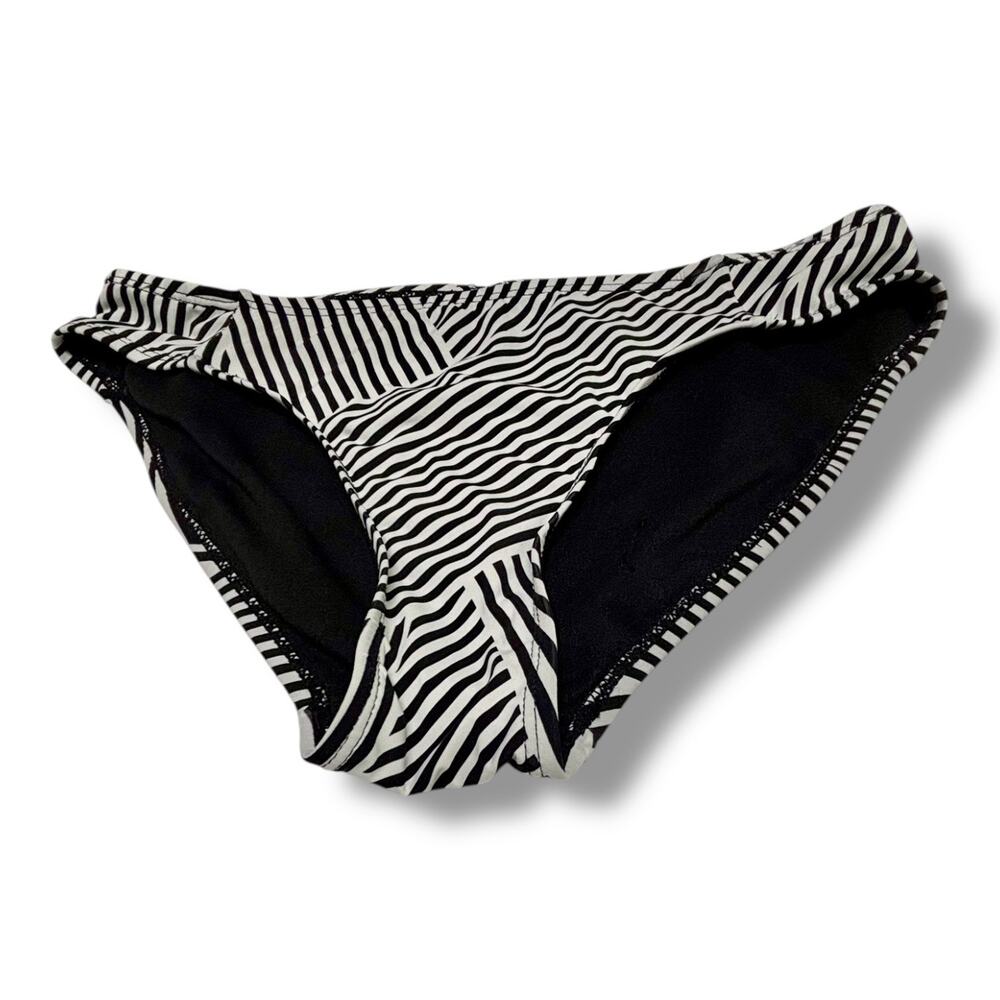 No Boundaries Black‎ & White Striped Bikini Bottoms – Size Medium (7–9) Swimwear